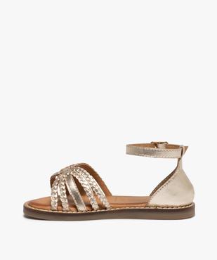Sandales fille à talon fermé et brides tressées vue3 - GEMO (ENFANT) - GEMO