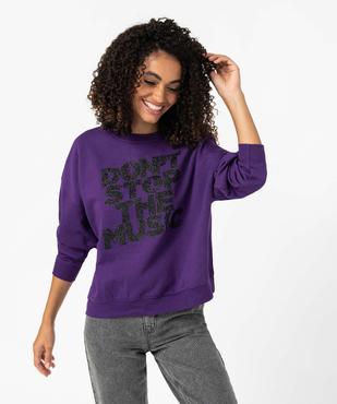 Sweat femme en molleton doux à paillettes - Just dance vue1 - JUST DANCE - GEMO