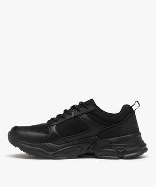 Baskets homme style running unies multi-matières vue3 - GEMO (SPORTSWR) - GEMO