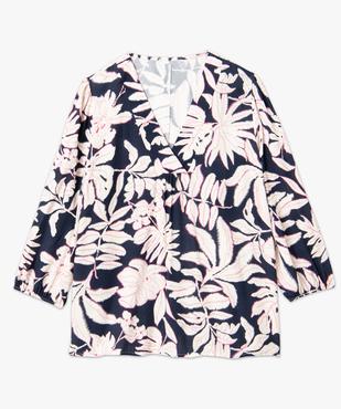 Blouse manches longues en viscose fleurie femme grande taille vue4 - GEMO (G TAILLE) - GEMO