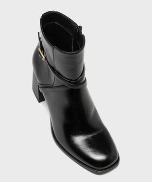 Boots à vernis mat, bout carré et talon trapèze femme - LuluCastagnette vue5 - LULUCASTAGNETTE - GEMO