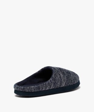 Chaussons homme mules dessus en maille chinée vue4 - GEMO(HOMWR HOM) - GEMO