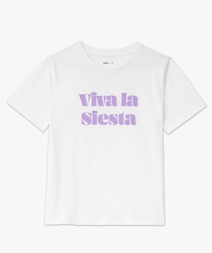 Tee-shirt manches courtes à message femme vue4 - GEMO(FEMME PAP) - GEMO