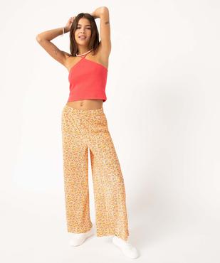 Pantalon femme ample plissé à fleurs vue1 - GEMO(FEMME PAP) - GEMO