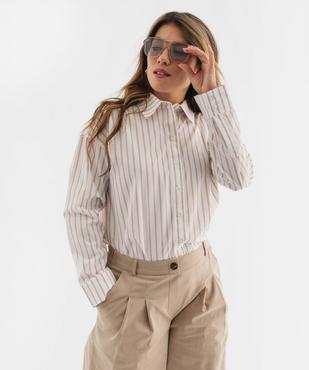 Chemise à rayures coupe ample femme vue2 - GEMO(FEMME PAP) - GEMO
