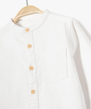 Chemise bébé garçon à manches longues et col mao vue2 - GEMO(BEBE DEBT) - GEMO