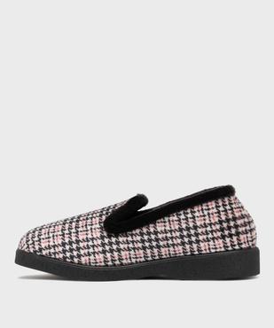 Chaussons femme pantoufles confort à motif Vichy vue9 - G'FLEX - GEMO