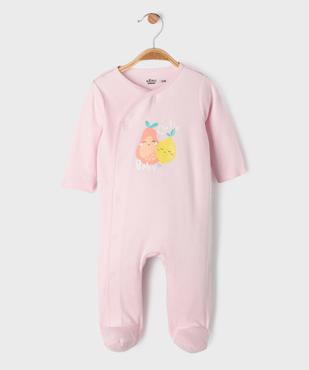 Pyjama à ouverture devant en jersey de coton bébé vue1 - GEMO 4G BEBE - GEMO