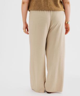 Pantalon fluide avec taille élastique femme grande taille vue3 - GEMO (G TAILLE) - GEMO
