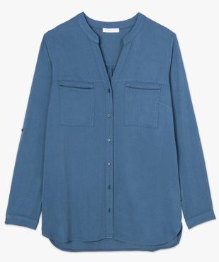 Blouse femme boutonnée sur l'avant avec poches poitrine vue4 - GEMO(FEMME PAP) - GEMO