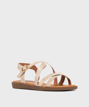 Sandales plates à brides scintillantes femme - Valentina Baldano vue2 - VALENTINA BALDA - GEMO