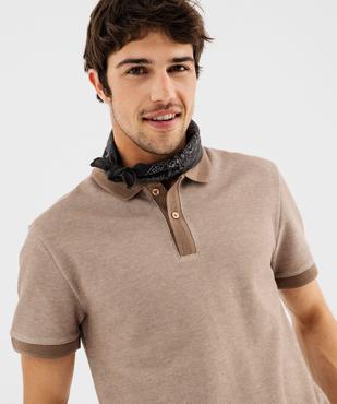 Polo manches courtes en maille piquée homme vue2 - GEMO (HOMME) - GEMO