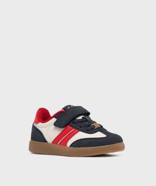 Baskets tricolores avec fermeture scratch garçon - LuluCastagnette vue2 - LULUCASTAGNETTE - GEMO