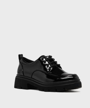 Derbies vernis sur semelle crantée femme - Follow Me vue2 - FOLLOW ME - GEMO