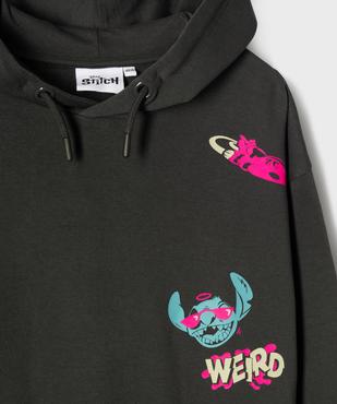 Sweat à capuche en molleton imprimé fille - Stitch vue3 - LILO & STITCH - GEMO