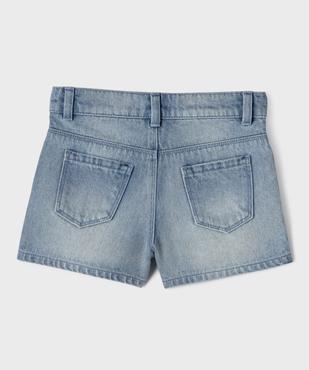 Short en jean avec perles et taille ajustable fille vue4 - GEMO (ENFANT) - GEMO