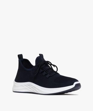 Baskets homme unies en mesh à col élastique et souple  vue2 - BOTTESINI - GEMO