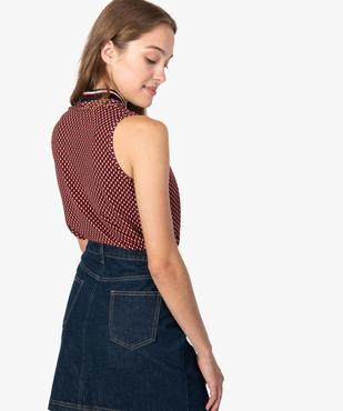 Débardeur femme fluide imprimé à col V sportswear vue3 - GEMO(FEMME PAP) - GEMO