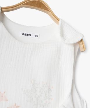 Gigoteuse bébé en gaze de coton imprimée vue3 - GEMO(BB COUCHE) - GEMO