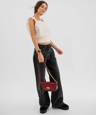 Débardeur à smocks et volants en dentelle femme vue4 - GEMO(FEMME PAP) - GEMO