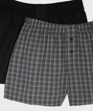 Caleçons en coton imprimés homme (lot de 2) vue2 - GEMO(HOMWR HOM) - GEMO