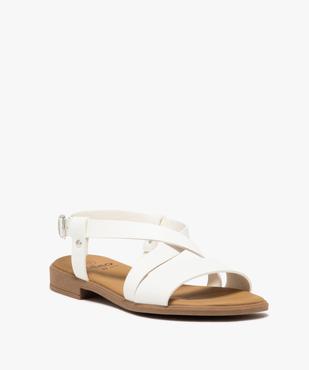 Sandales femme unies à brides style casual   vue2 - GEMO (CASUAL) - GEMO