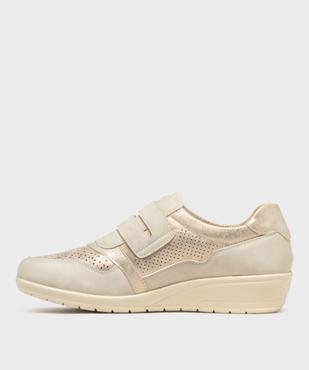 Derbies confort look sport à bride scratch femme vue3 - G'FLEX - GEMO