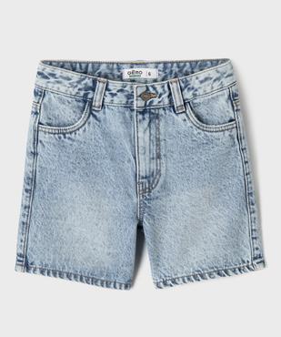 Short en jean délavé bleached fille vue1 - GEMO 4G FILLE - GEMO