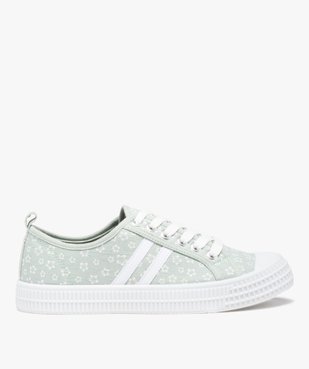 Baskets femme à lacets dessus toile imprimée fleurs vue1 - GEMO (SPORTSWR) - GEMO
