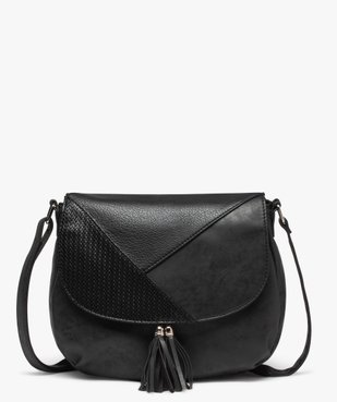 Sac à bandoulière avec rabat multi-matières femme vue1 - GEMO (ACCESS) - GEMO