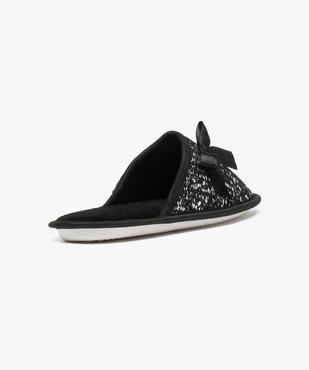 Mules plates avec noeud et sequins vue4 - GEMO(HOMWR FEM) - GEMO