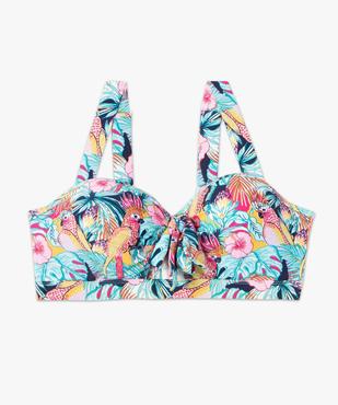 Haut de maillot de bain femme effet drapé  vue4 - GEMO (PLAGE) - GEMO