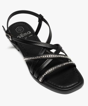 Sandales femme à talon plat et fines brides avec chainette vue5 - GEMO (CASUAL) - GEMO