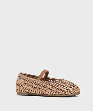 Ballerines métallisées à tressage ajouré fille - LuluCastagnette vue2 - LULUCASTAGNETTE - GEMO