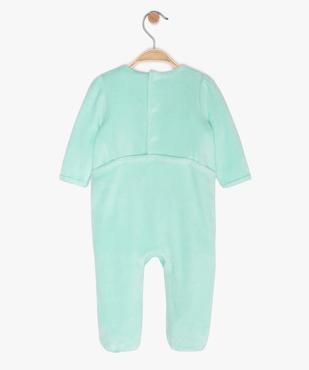 Pyjama bébé fille en velours à motif panda vue2 - GEMO(BB COUCHE) - GEMO