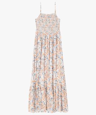 Robe longue et ample à bretelles en viscose imprimée femme vue4 - GEMO 4G FEMME - GEMO