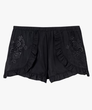Short de nuit avec broderies vue4 - GEMO(HOMWR FEM) - GEMO