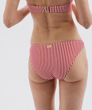 Bas de maillot de bain rayé forme culotte femme - LuluCastagnette vue2 - LULUCASTAGNETTE - GEMO