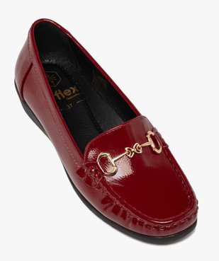 Mocassins femme confort à talon compensé et vernis avec bijou fantaisie vue5 - G'FLEX - GEMO