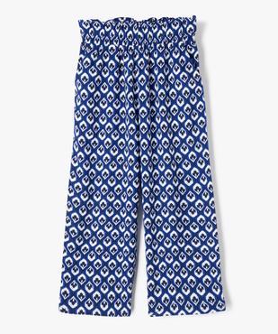 Pantalon fluide imprimé en viscose fille vue1 - GEMO 4G FILLE - GEMO