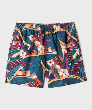 Short de bain à motifs exotiques avec taille élastique homme vue1 - GEMO 4G HOMME - GEMO