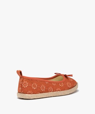 Ballerines fille dessus toile et semelle corde vue4 - GEMO (ENFANT) - GEMO