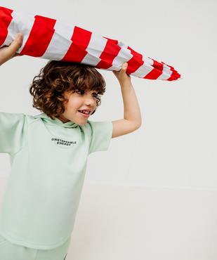 Sweat à capuche à manches courtes garçon vue2 - GEMO (ENFANT) - GEMO