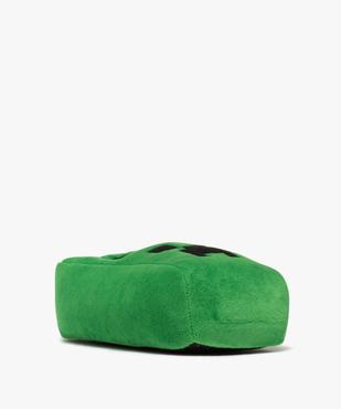 Chaussons garçon en volume à bout carré Minecraft vue9 - MINECRAFT - GEMO