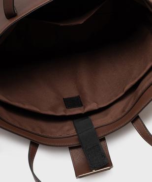 Sac cabas rigide en matière texturée femme vue3 - GEMO (ACCESS) - GEMO