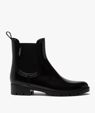 Boots de pluie femme style chelsea unis - Boatilus vue1 - BOATILUS - GEMO