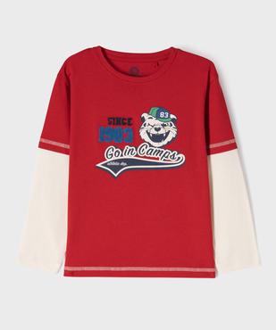 Tee-shirt manches longues effet 2-en-1 imprimé garçon - Camps United vue1 - CAMPS GEMO FOR GOOD - GEMO