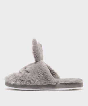 Chaussons mules en fourrure imitation avec oreilles de lapin femme vue3 - GEMO 4G FEMME - GEMO