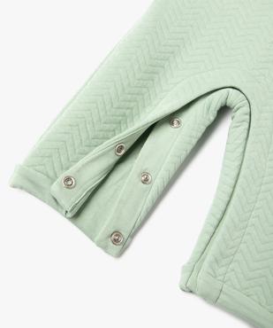 Salopette en molleton texturé et imprimé bébé vue3 - GEMO(BB COUCHE) - GEMO