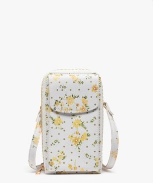 Pochette à  bandoulière amovible fleurie femme vue1 - GEMO (ACCESS) - GEMO